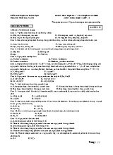Đề kiểm tra học kỳ I môn Hóa học Lớp 8 - Mã đề 312 - Năm học 2019-2020 - Sở giáo dục và đào tạo Đã Nẵng